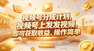视频号分成计划，599元众筹的Red团队课程，视频号上发发视频，即可获取收益，操作简单-川川创富网