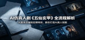 AI仿真人剧《五仙玄甲》全流程解析：从剧本改编到后期特效，教你打造AI真人短剧-川川创富网