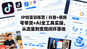 IP创富训练营｜抖音+视频号带货+AI全工具实操，从流量到变现闭环落地-川川创富网