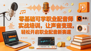 零基础可学职业配音师实战培训,让声音变现,轻松开启职业配音新赛道-川川创富网