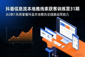 抖音信息流本地推线索获客训练营31期，从0到1系统掌握抖音本地推的全链路运营能力(更新0421)-川川创富网