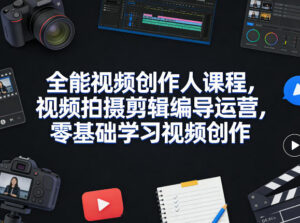 全能视频创作人课程，视频拍摄剪辑编导运营，零基础学习视频创作(更新2026年4月)-川川创富网