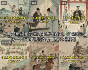 4月最新视频号带货中老年赛道，自然流玩法一周内可以出效果【图文+视频】-川川创富网
