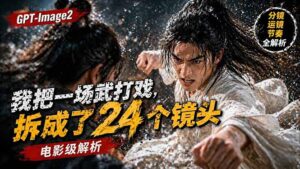 用GPT-Image2，把一段武打对决拆成24个连续镜头，从人物建立、动作衔接、运镜节奏，到情绪爆发-川川创富网