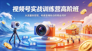 视频号实战训练营高阶班，从流量到变现，构建直播驱动的商业闭环(26年4月)-川川创富网