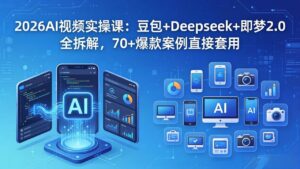 2026AI视频实操课：豆包+Deepseek+即梦2.0全拆解，70+爆款案例直接套用-川川创富网