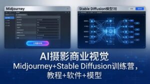 AI摄影商业视觉Midjourney+Stable Diffusion训练营，教程+软件+模型-川川创富网