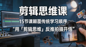 剪辑思维课，15节课颠覆传统学习顺序用「剪辑思维」反推拍摄开悟-川川创富网