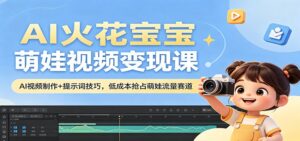 AI火花宝宝萌娃视频变现课：AI视频制作+提示词技巧，低成本抢占萌娃流量赛道-川川创富网