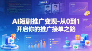 AI短剧推广变现-从0到1开启你的推广接单之路-川川创富网