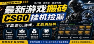 最新游戏搬砖CSGO纯挂机，真挂机月入1W+，五一小高峰上车可吃肉，手机即可操作-川川创富网