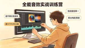 全能音效实战训练营：数千种分类音效+数十个FCPX工程，告别音效单一，剪出电影质感-川川创富网