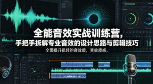 全能音效实战训练营，手把手拆解专业音效的设计思路与剪辑技巧，全面提升视频的音效质感-川川创富网