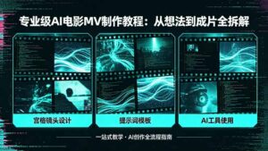 专业级AI电影MV制作教程，从想法到成片全拆解，宫格镜头+提示词模板+AI工具一站式教学-川川创富网