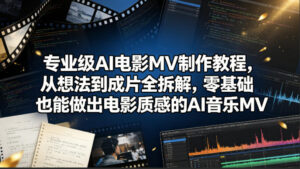 专业级AI电影MV制作教程，从想法到成片全拆解，零基础也能做出电影质感的AI音乐MV-川川创富网