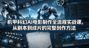 机甲科幻AI电影制作全流程实战课，从剧本到成片的完整创作方法-川川创富网