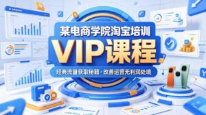 某电商学院淘宝培训VIP课程，各种经典有用的流量获取秘籍，改善运营产品没利润的处境(2026年5月)-川川创富网