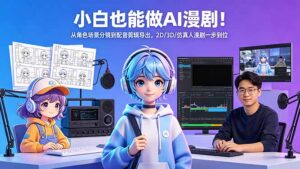 小白也能做AI漫剧！从角色场景分镜到配音剪辑导出，2D/3D/仿真人漫剧一步到位-川川创富网
