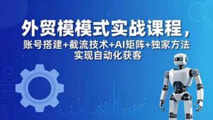 外贸新模式实战课程-更新5月，账号搭建+截流技术+AI矩阵+独家方法实现自动化获客-川川创富网