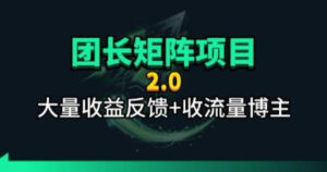 【团长合作2.0】视频矩阵项目_招发手矩阵+剪辑师，共赢项目【揭秘】-川川创富网