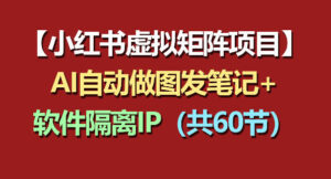 小红书虚拟矩阵项目：软件隔离IP+AI自动做图发笔记(共60节)-川川创富网
