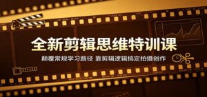 全新剪辑思维特训课：颠覆常规学习路径，靠剪辑逻辑搞定拍摄创作-川川创富网