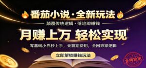 番茄小说5月最新独家玩法，稳定落地实测月入过万！-川川创富网