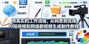用真实的工作流程，从构思到完成AI短视频和网络剧视频生成制作教程-中英字幕-川川创富网