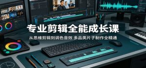 专业剪辑全能成长课：从思维剪辑到调色音效，多品类片子制作全精通-川川创富网