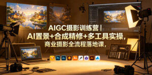 AIGC摄影训练营｜AI置景+合成精修+多工具实操，商业摄影全流程落地课-川川创富网