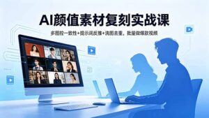 AI颜值素材复刻实战课，多图控一致性+提示词反推+洗图去重，批量做爆款视频-川川创富网