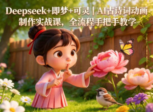 Deepseek+即梦+可灵｜AI古诗词动画制作实战课，全流程手把手教学-川川创富网