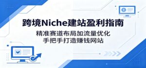 跨境Niche建站盈利指南：精准赛道布局加流量优化，手把手打造赚钱网站-川川创富网