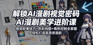 解锁AI漫剧视觉密码，AI漫剧美学进阶课，视觉叙事技巧+色彩构图+角色控制全掌握，轻松打造高质感漫剧-川川创富网