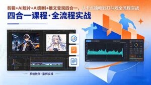 剪辑+AI短片+AI漫剧+推文变现四合一，从卡点抽帧到打斗戏全流程实战-川川创富网