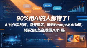 90%用AI的人都错了！AI创作实战课，避开误区，玩转Prompt与AI动画，轻松做出高质量AI作品-川川创富网