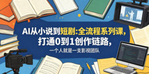 AI从小说到短剧全流程系列课，打通0到1创作链路，一个人就是一支影视团队-川川创富网