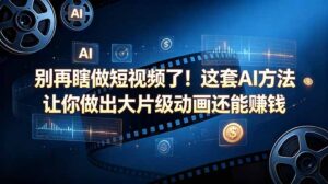别再瞎做短视频了！这套 AI 方法让你做出大片级动画还能赚钱【原创双语字幕】-川川创富网