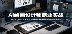 AI绘画设计师商业实战：SD/MJ/GPT三大工具，全维度实操落地打造商用设计作品-川川创富网