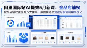 阿里国际站AI提效5月新课：金品店铺权重提升八大榜单，数据化选品复盘与橱窗利用率优化-川川创富网