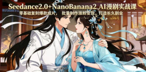 Seedance2.0+NanoBanana2 AI漫剧实战课，零基础复刻爆款成片涨粉变现，打造长久副业收益-川川创富网