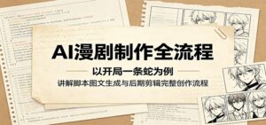AI漫剧制作全流程：以开局一条蛇为例，讲解脚本图文生成与后期剪辑完整创作流程-川川创富网