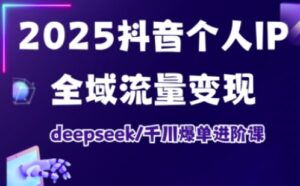 抖音个人IP全域流量变现进阶课，deepseek千川爆单进阶课(更新2026年05月)-川川创富网
