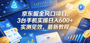 京东掘金风口项目，3台手机实操日入600+，实测见效，最新教程【揭秘】-川川创富网