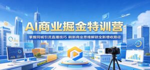 AI商业掘金特训营：掌握同城引流直播技巧，刷新商业思维解锁全新增收路径-川川创富网
