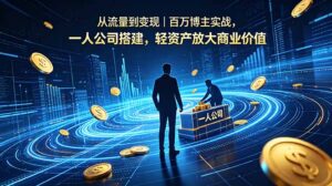 从流量到变现｜百万博主实战，一人公司搭建，轻资产放大商业价值-川川创富网