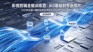 2026影视剪辑全能实战课|0基础到专业成片,全流程教学,高清带300G素材-川川创富网
