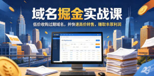 域名交易掘金实战课，低价收购过期域名，并快速高价转售，賺取丰厚利润【原创双语字幕】-川川创富网