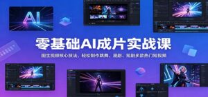 零基础AI成片实战课：图生视频核心技法，轻松制作跳舞、漫剧、短剧多款热门短视频-川川创富网