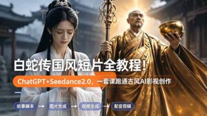 白蛇传-国风短片全教程！ChatGPT+Seedance2.0，一套课跑通古风AI影视创作-川川创富网